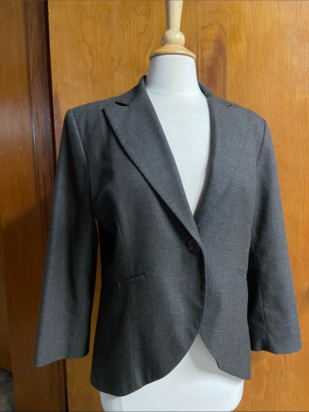 Teenflo Dark Charcoal Gray Tailored Blazer retail $248